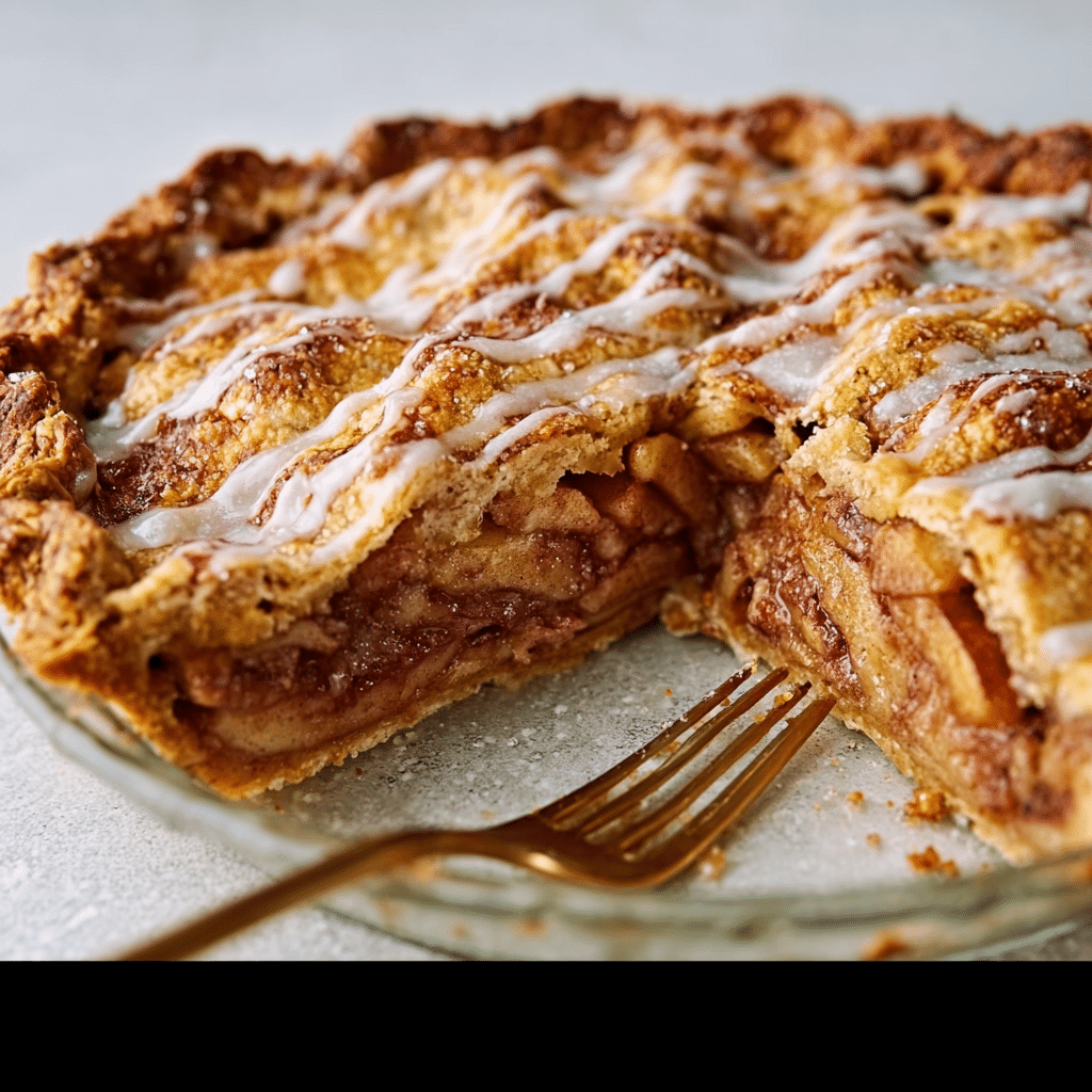 Cinnamon Roll Pie Recipe - Recipe Image