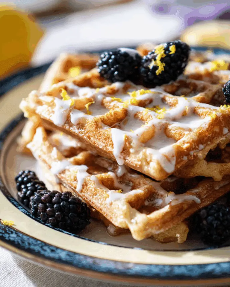 Lemon Vanilla Waffle French Toast Recipe