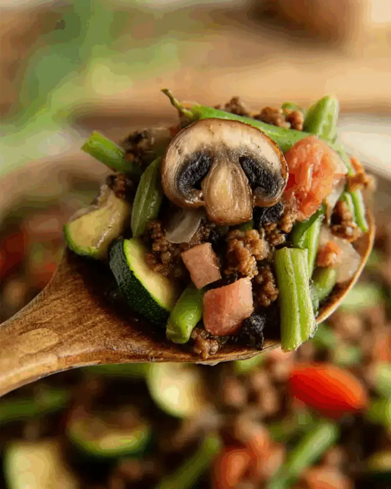 Garden Vegetable Beef Skillet Recipe