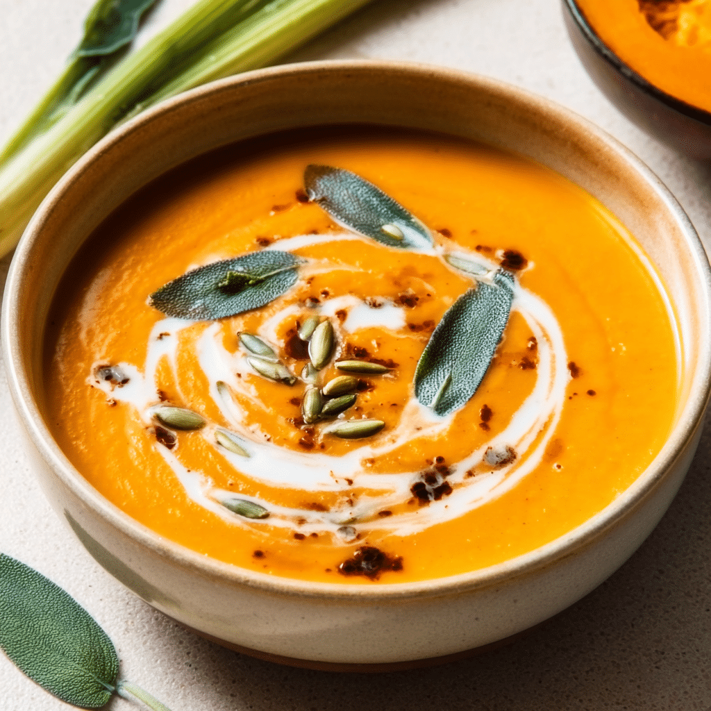 Creamy Butternut Squash Soup with a Hint of Sage Recipe - Recipe Image