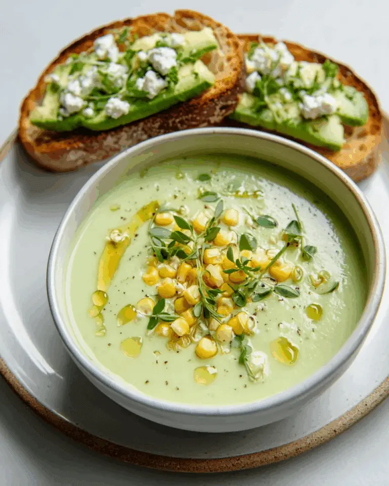 Iced Cucumber-Avocado Soup with Mint Recipe