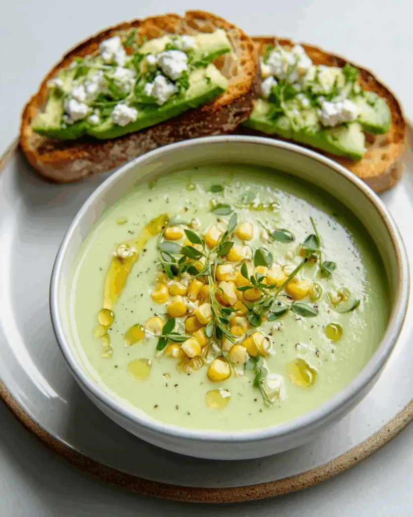 Iced Cucumber-Avocado Soup with Mint Recipe