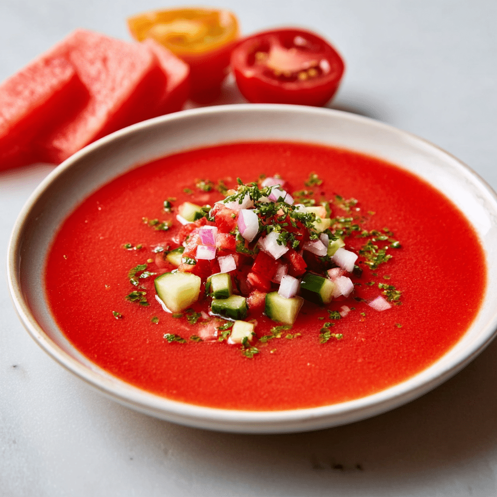 Chilled Watermelon Gazpacho Recipe - Recipe Image