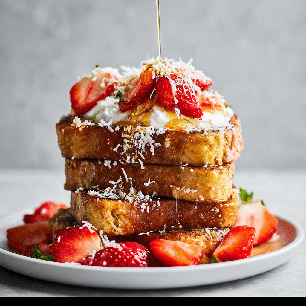 Lemon Vanilla Waffle French Toast Recipe - Recipe Image