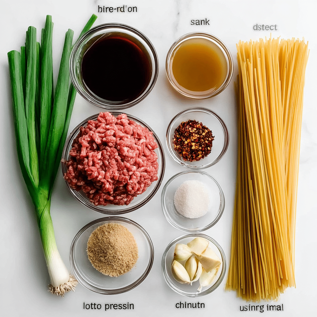 Mongolian Ground Beef Noodles Recipe - Recipe Image