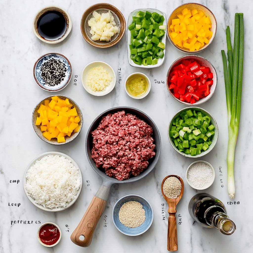 Beef and Pepper Rice Bowl Recipe - Recipe Image