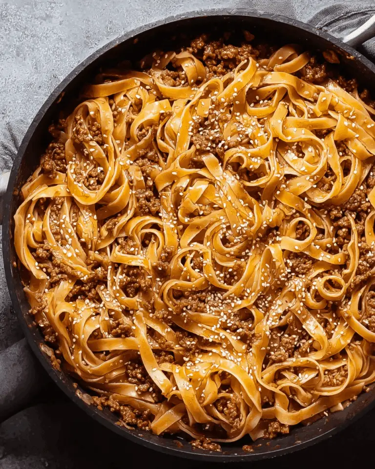 Mongolian Ground Beef Noodles Recipe