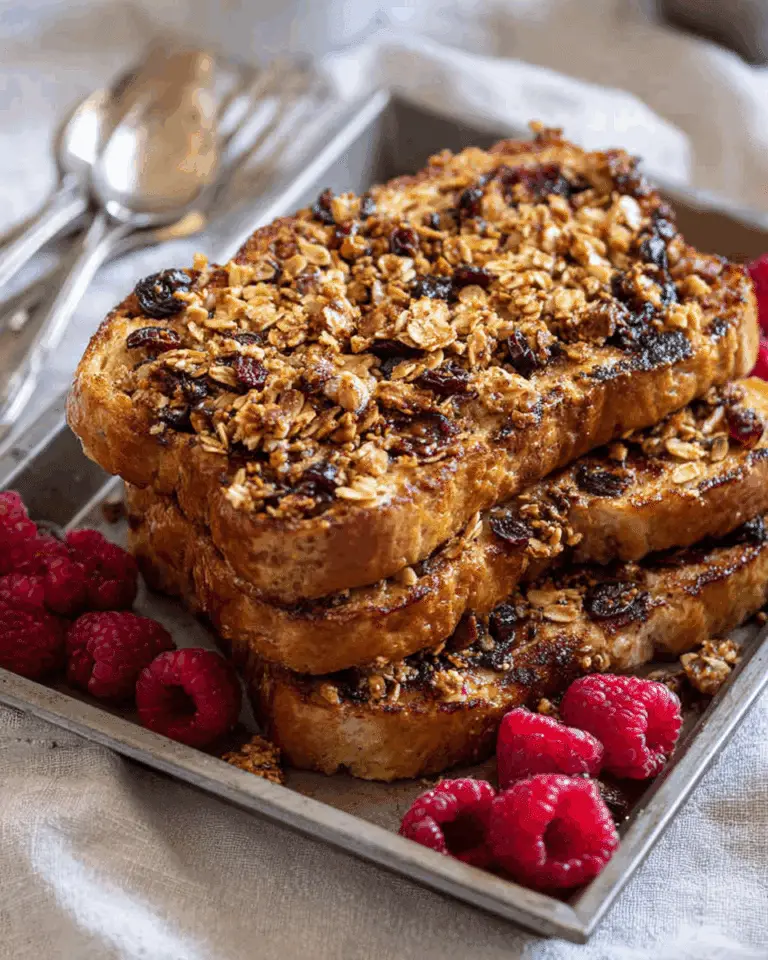 Raspberry Granola Stuffed French Toast Recipe