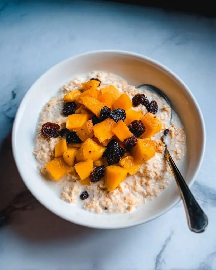 Winter Spiced Oatmeal with Roasted Fruit Recipe