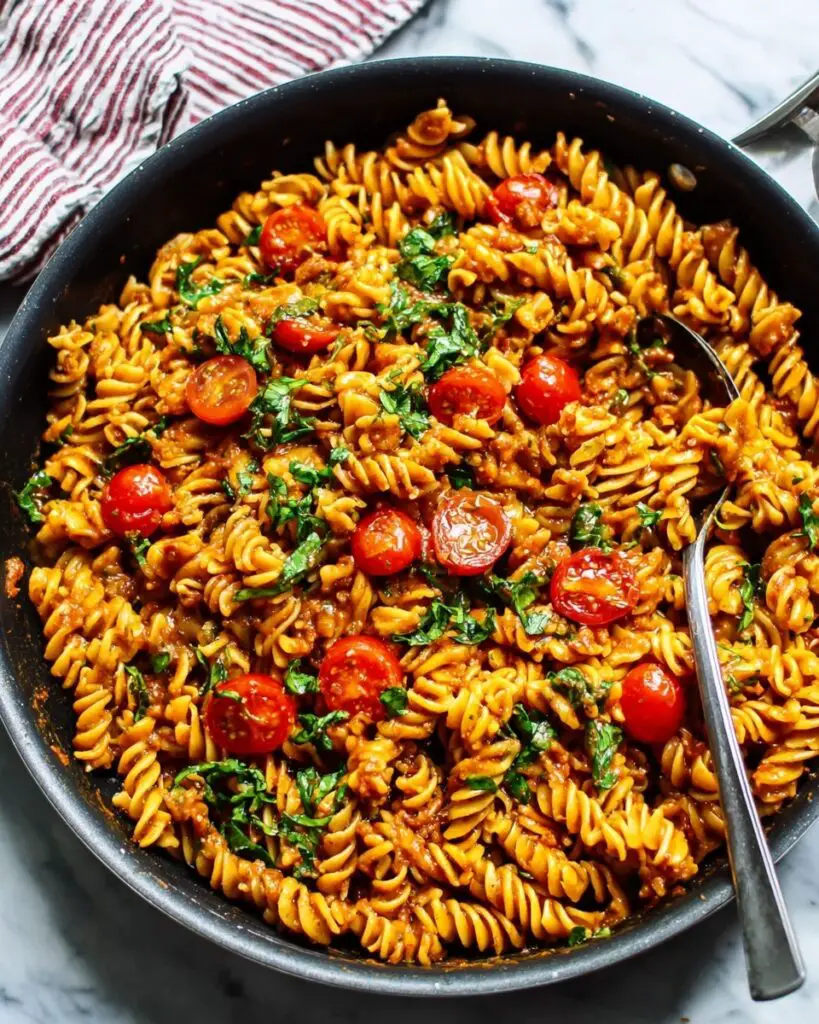 Beef Enchilada Pasta (One Pan Meal) Recipe