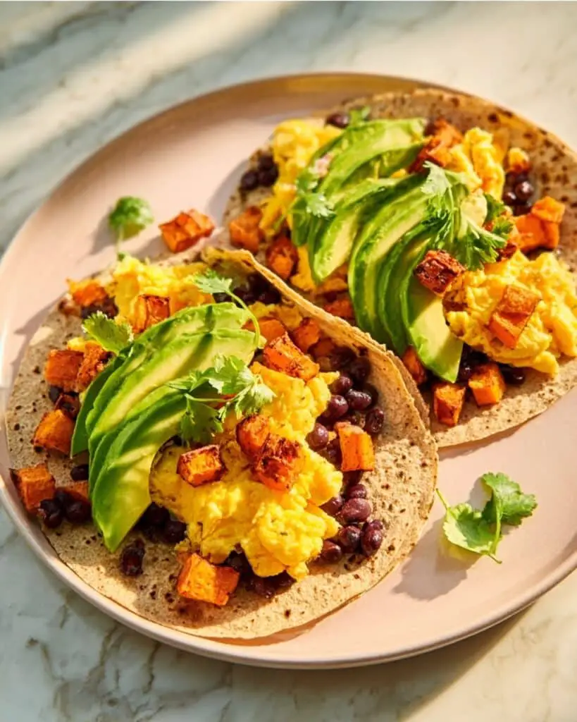 Sweet Potato and Black Bean Breakfast Tacos Recipe