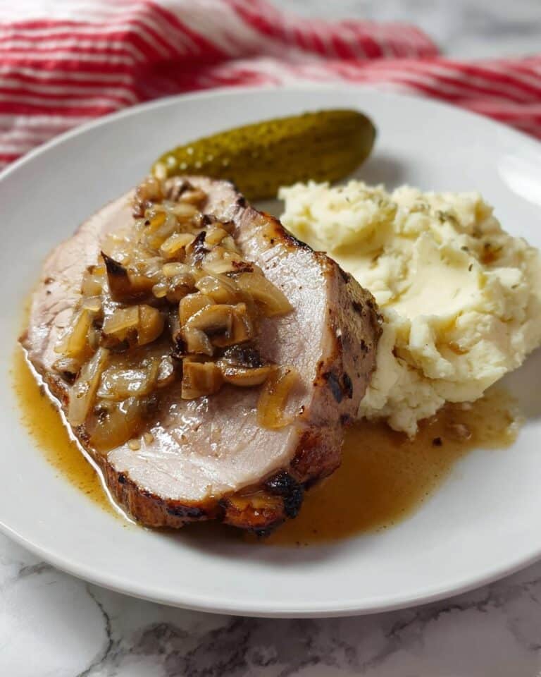 Romanian Roasted Pork Leg Joint with Garlic, Paprika, and Herbs Recipe