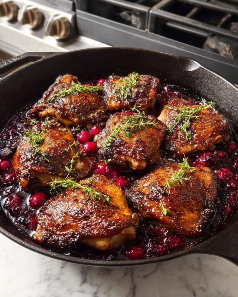 Cranberry Balsamic Roasted Chicken Recipe