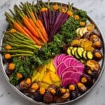 Colorful Veggie Tray with Dips: A Healthy Party Platter Recipe