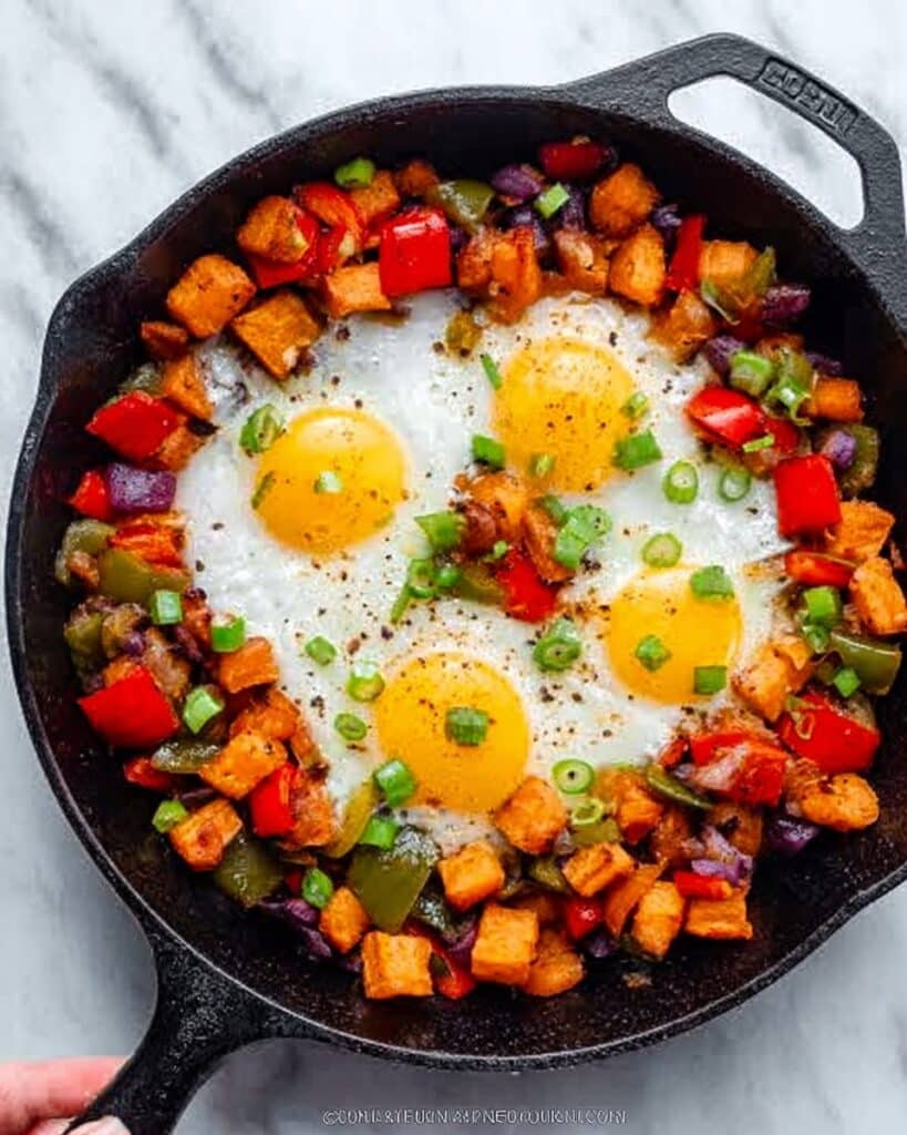 Savory Sweet Potato Hash with Eggs Recipe
