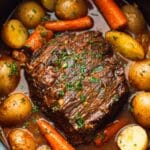 Crock Pot Pot Roast with Gravy and Veggies Recipe