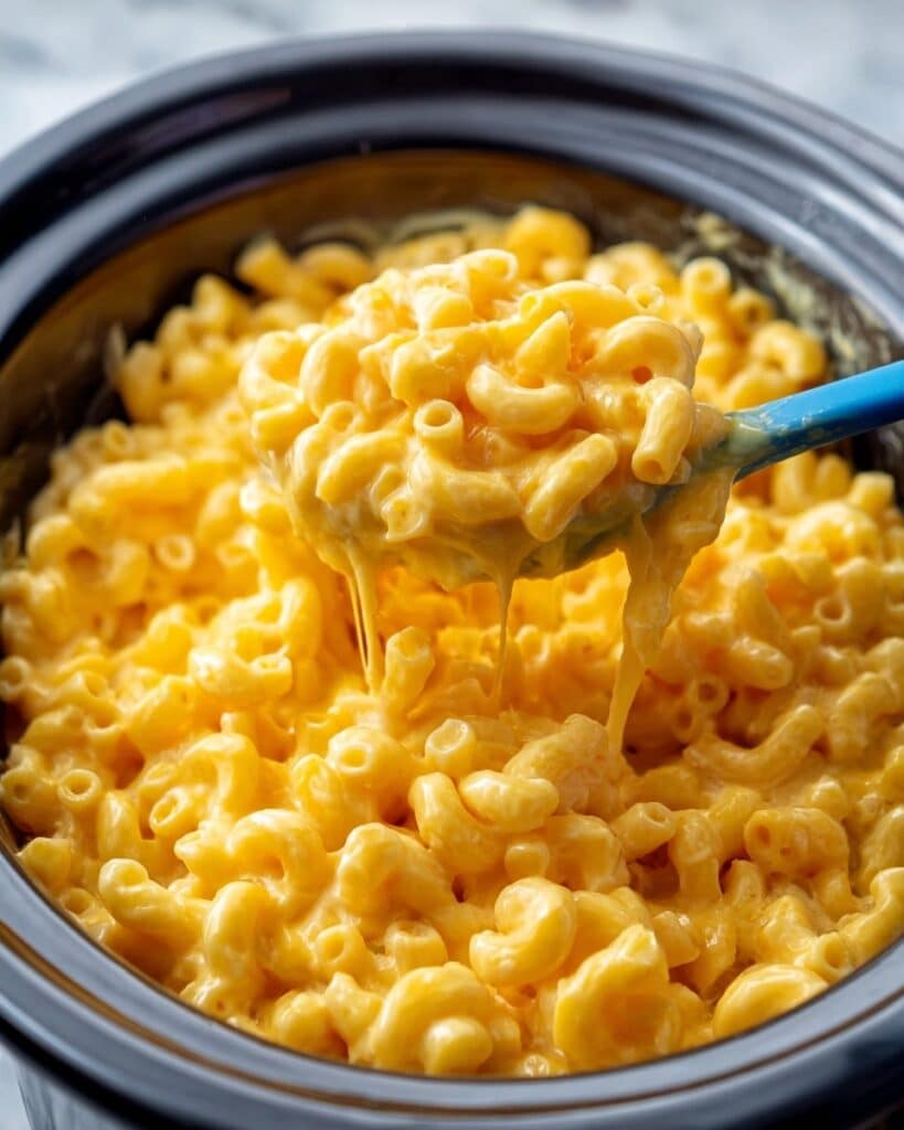 Slow Cooker Creamy Cheddar Mac and Cheese Recipe