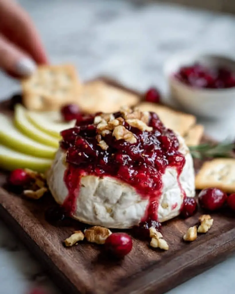 Baked Brie with Cranberry Sauce Recipe