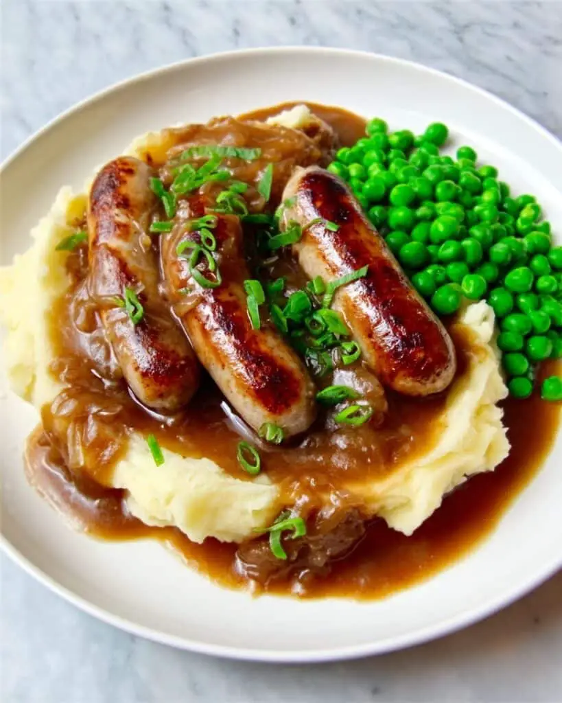 Bangers and Mash with Onion Gravy Recipe