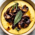 Vegan Polenta with Roasted Mushrooms Recipe