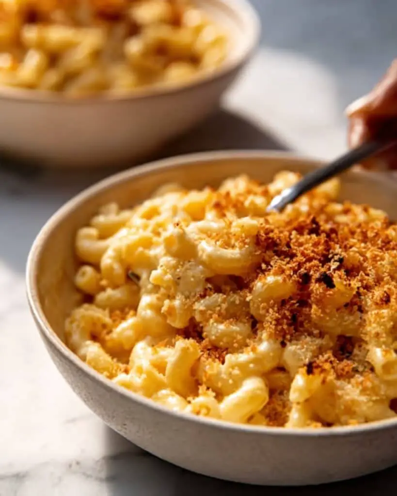 No Bake Stovetop Mac and Cheese with Crispy Panko Recipe
