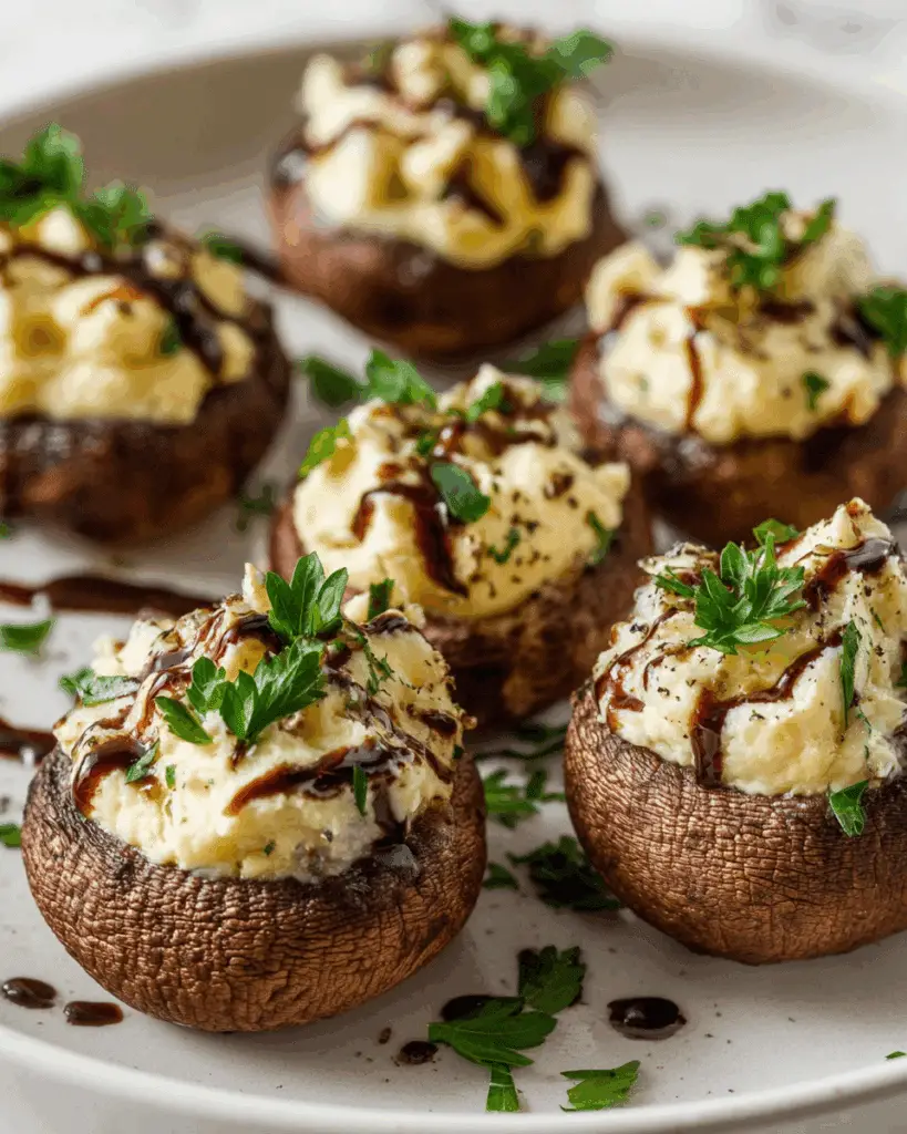 Cheesy Garlic Stuffed Mushrooms Recipe