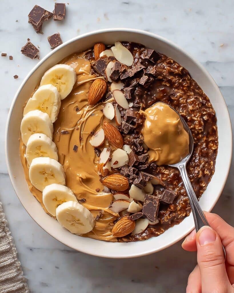 Cocoa Almond Butter Overnight Oats Recipe