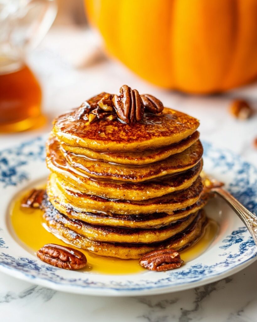 Spiced Pumpkin Pancakes with Maple Syrup Recipe