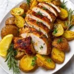 Oven Roasted Chicken and Potatoes with Garlic & Herbs Recipe