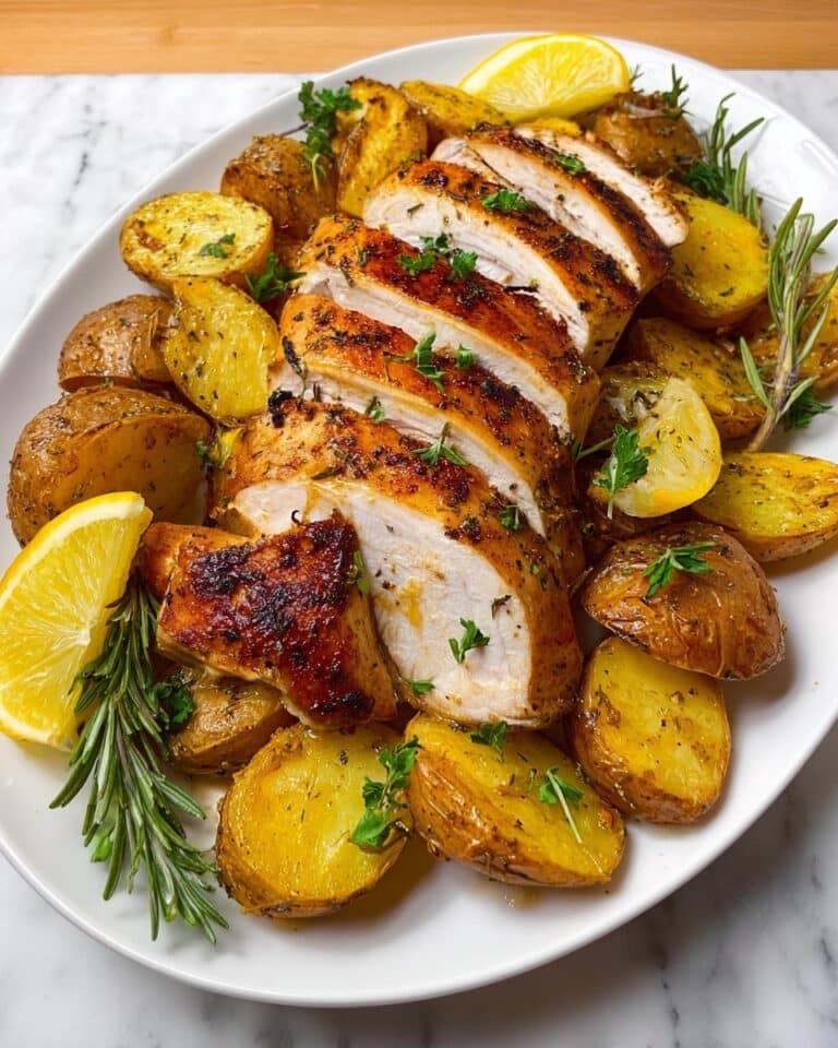 Oven Roasted Chicken and Potatoes with Garlic & Herbs Recipe