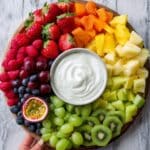 Colorful Fruit Platter with Yogurt Dip Recipe