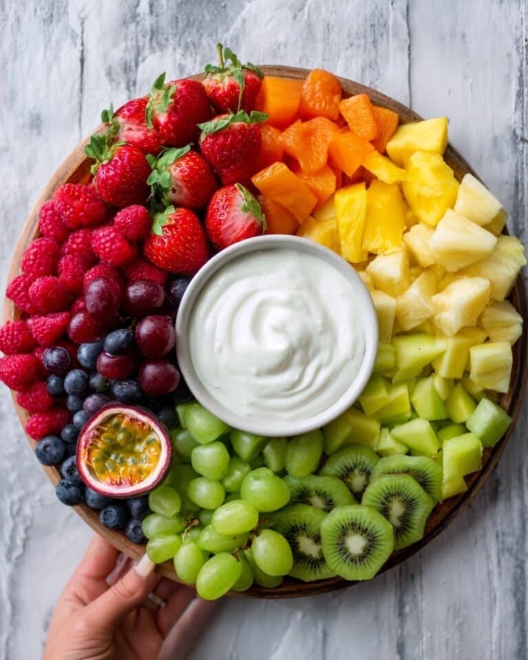 Colorful Fruit Platter with Yogurt Dip Recipe
