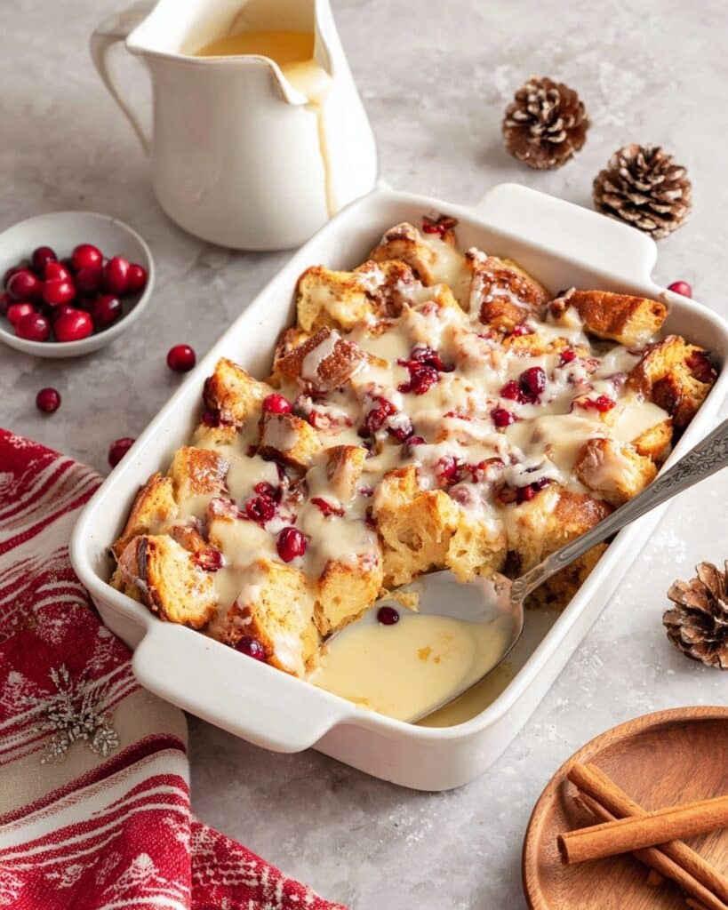 Cranberry Orange Bread Pudding Recipe