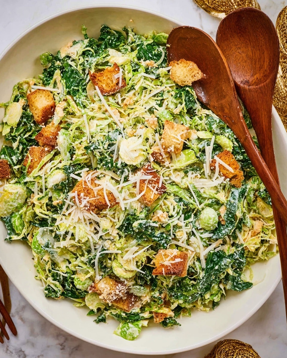 Shaved Brussels Sprouts Caesar Salad Recipe