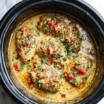 Crock Pot Tuscan Chicken with Sun-Dried Tomatoes and Spinach Recipe