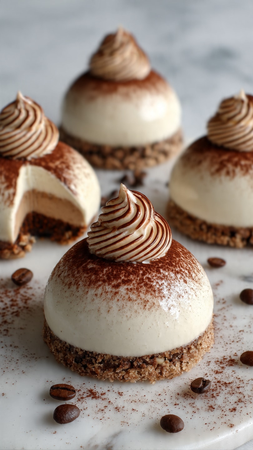 Gingerbread Latte Mousse Domes Recipe - Recipe Image