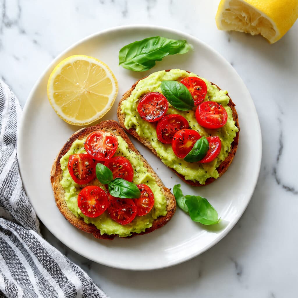 Avocado Toast with Cherry Tomatoes Recipe