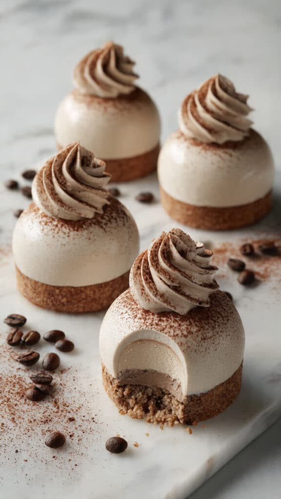 Gingerbread Latte Mousse Domes Recipe