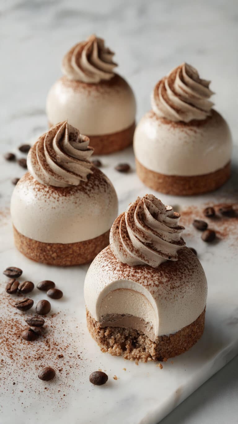 Gingerbread Latte Mousse Domes Recipe