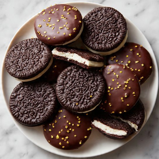 Chocolate Covered Oreos: No-Bake Chocolate Dipped Cookies Recipe - Recipe Image