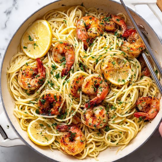 Lemon Garlic Scallop Pasta Recipe - Recipe Image