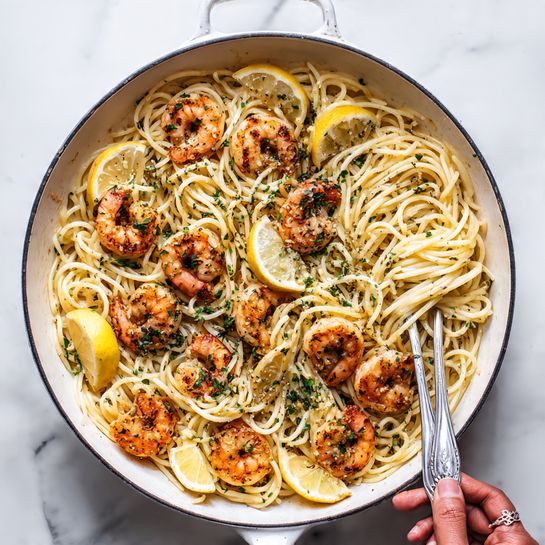 Lemon Garlic Scallop Pasta Recipe