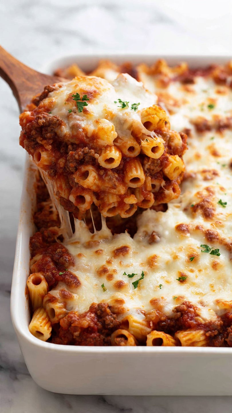 Baked Ziti with Ricotta and Mozzarella Recipe - Recipe Image