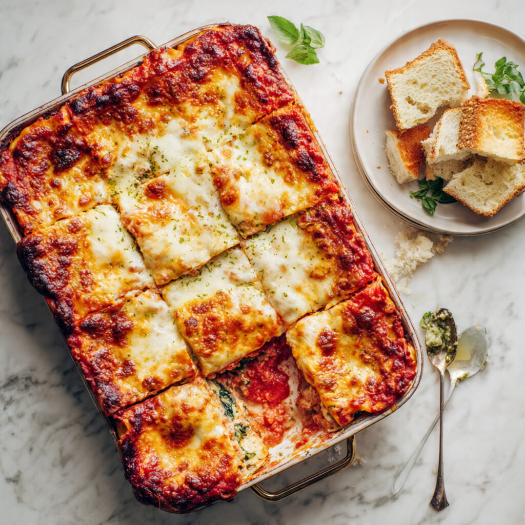 Cheat’s Spinach and Ricotta Agnolotti Lasagne Recipe