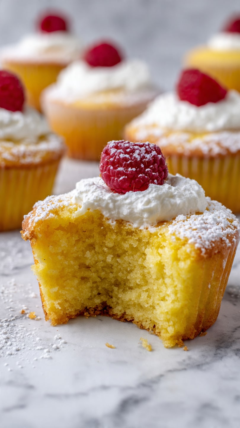 Fluffy Japanese Cotton Cheesecake Cupcakes Recipe - Recipe Image