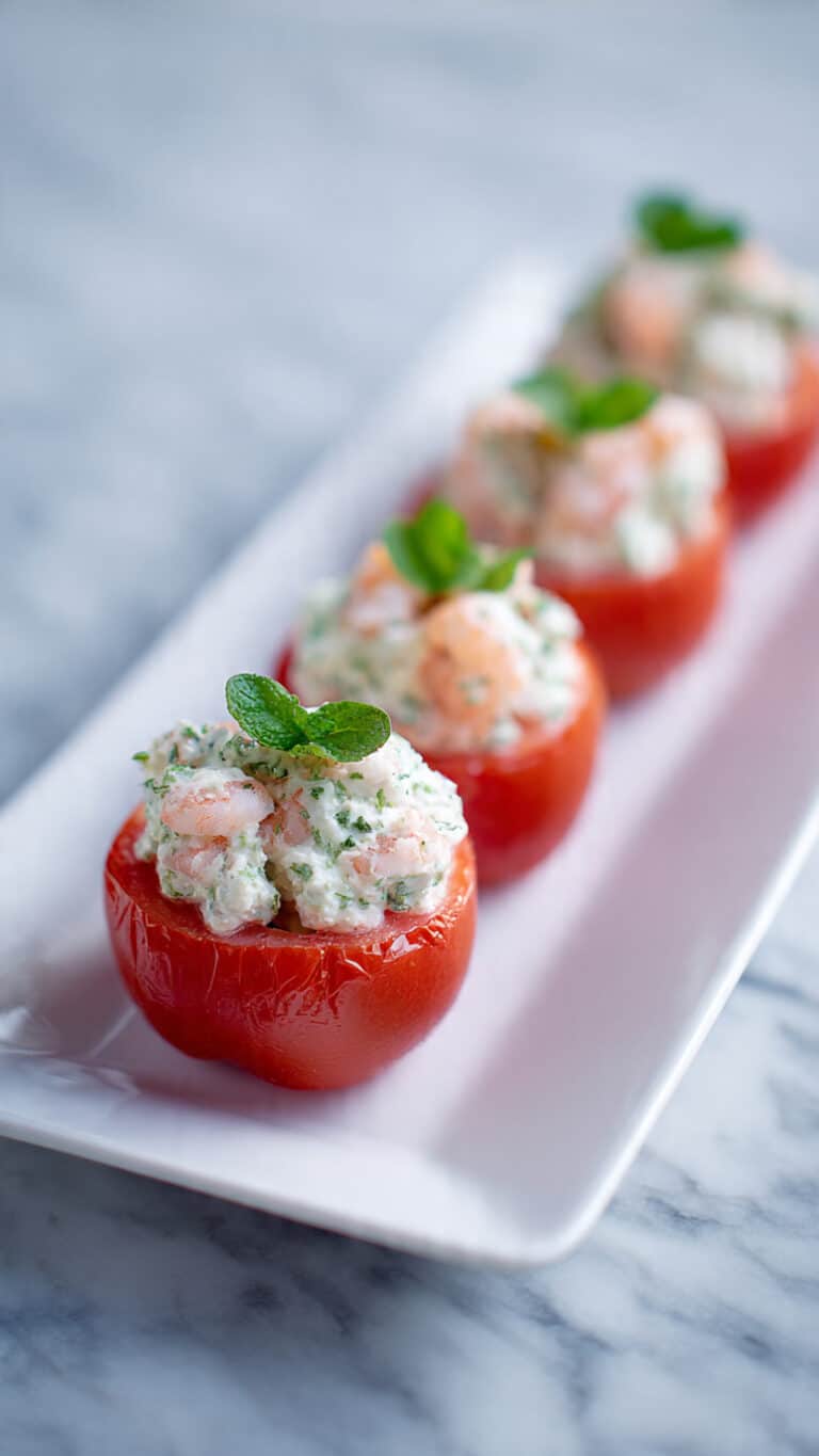 Stuffed Cherry Tomatoes with Herbed Cream Cheese Recipe