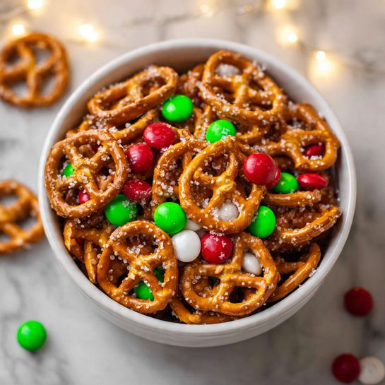 Peppermint Pretzel Crunch Mix Recipe