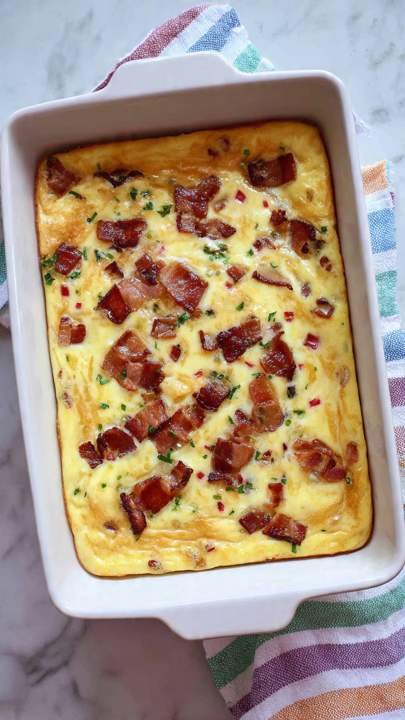 Hearty Make-Ahead Breakfast Casserole with Sausage, Eggs, and Cheddar Recipe - Recipe Image