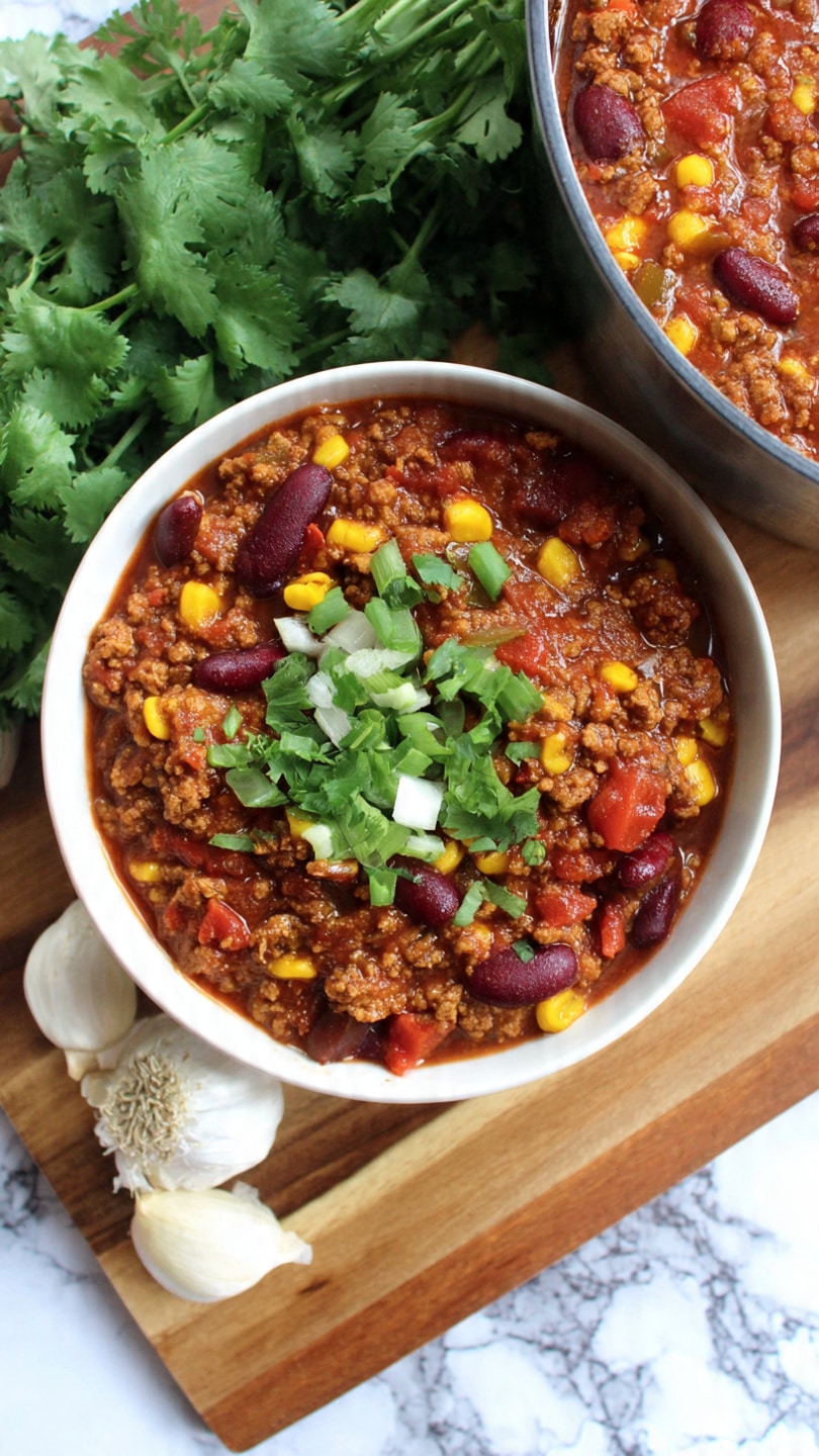 Hearty Beef Chili with Beans and Spices Recipe - Recipe Image