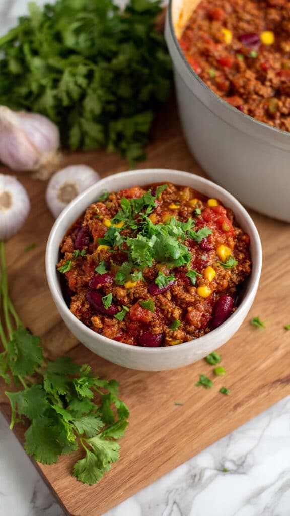 Hearty Beef Chili with Beans and Spices Recipe